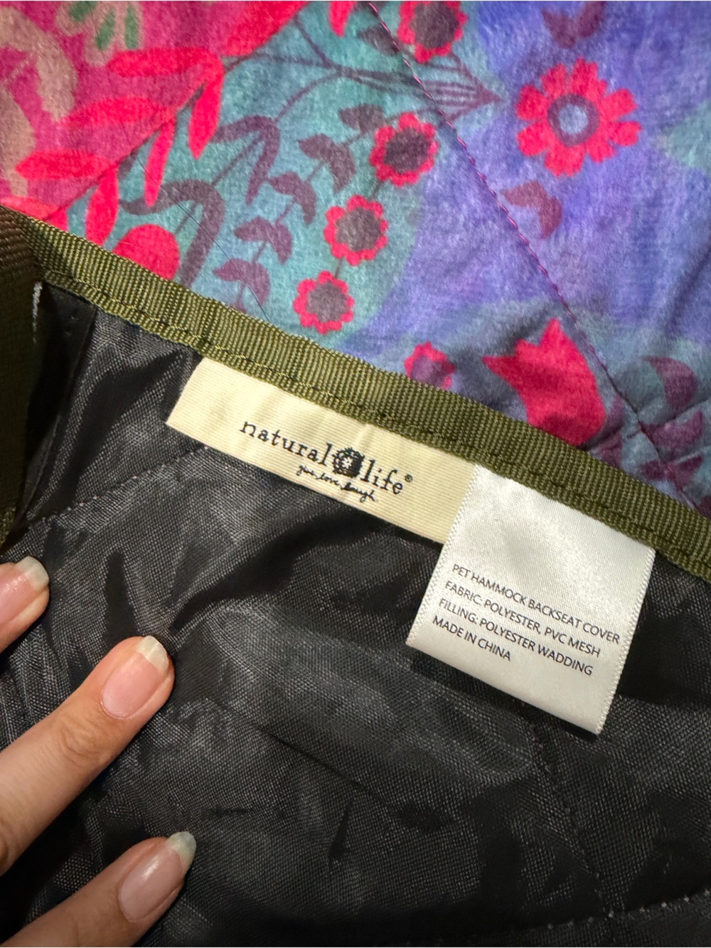 Natural Life Pet Hammock Backseat Cover Boho Print - Picture 4 of 4